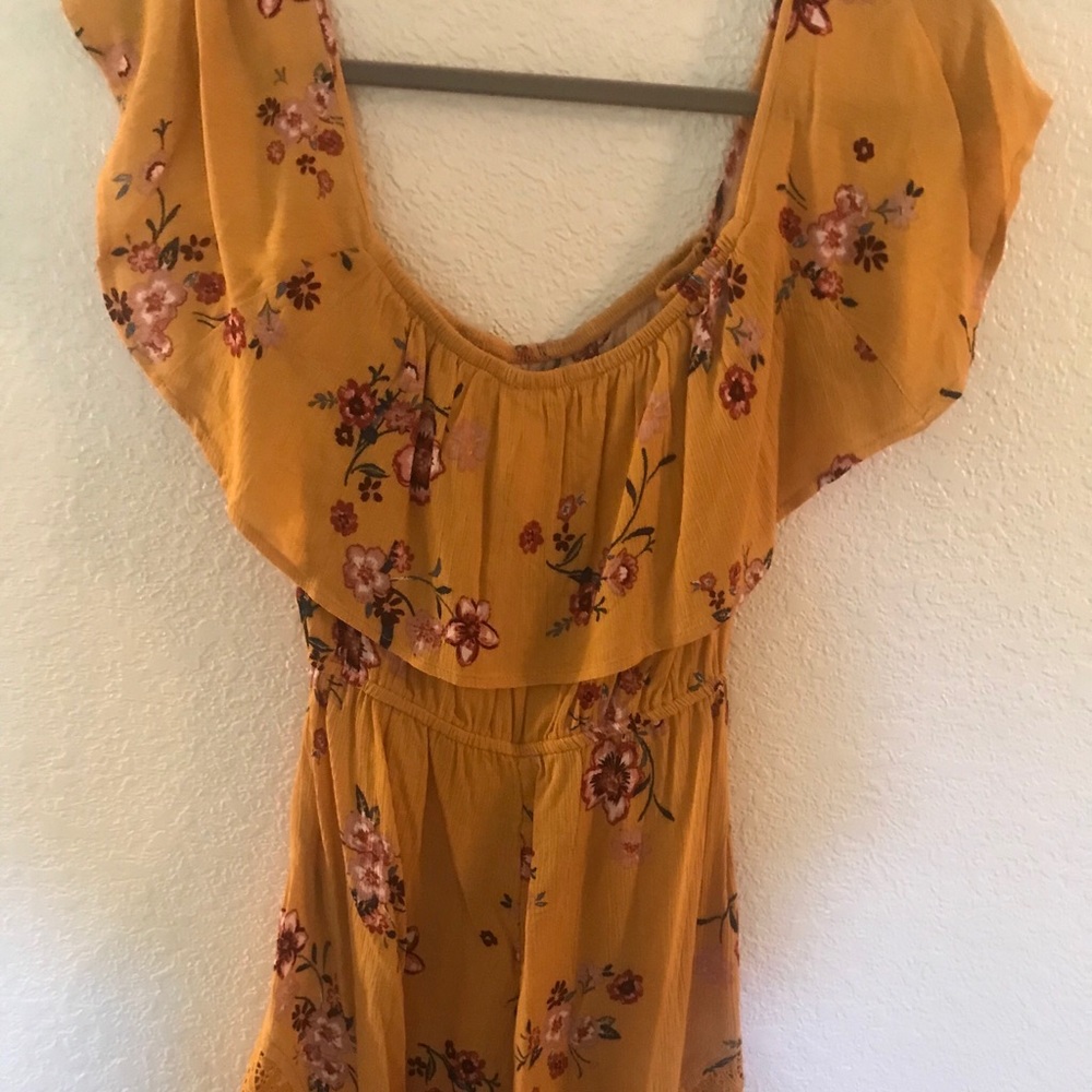 Yellow floral romper